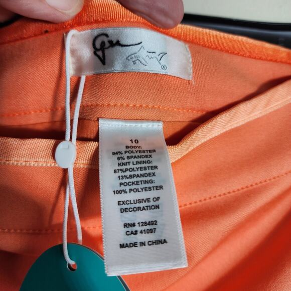 Greg Norman NWT peach colored golf skort skirt with shorts woman's size 10 - Picture 6 of 10